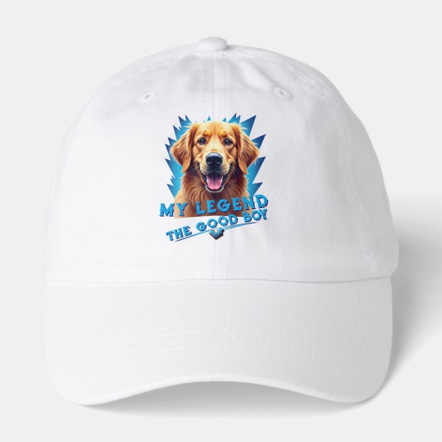 Retro 90s Golden Retriever Mascot Custom Gifts Hat (Front)