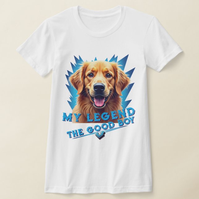 Retro 90s Golden Retriever Mascot Custom Gifts T-Shirt (Laydown)