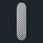 Retro 90s Gray Checkered Pattern Checkerboard Skateboard<br><div class="desc">Gray Checkered Pattern Retro 90s Checkerboard Skateboard</div>