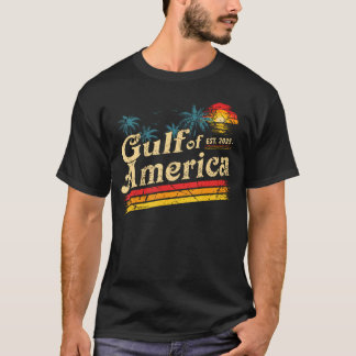 Retro 90'S Gulf Of Us America 2025 Us Flag Summer T-Shirt