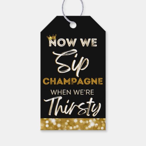 Retro 90s Hip Hop Baby ShowerBirthday Champagne Gift Tags