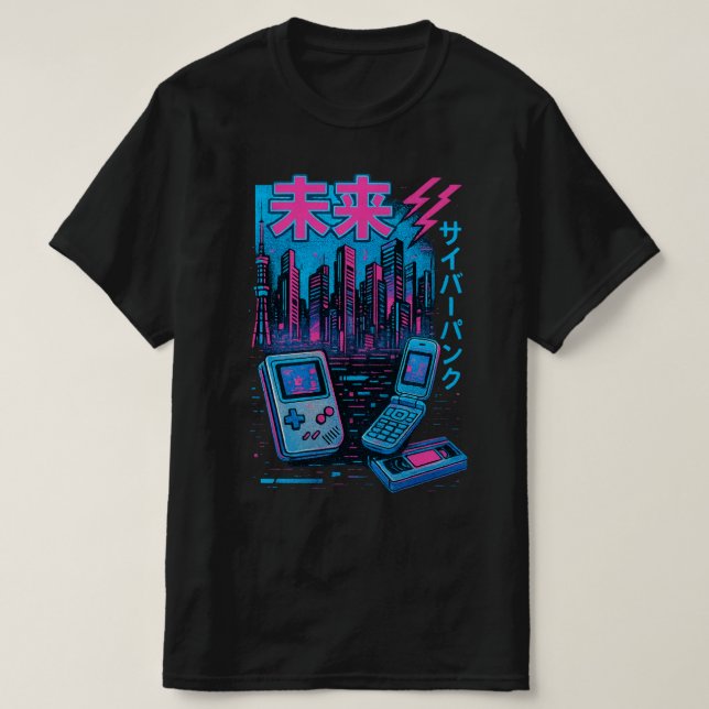 Retro 90s Japan Neon T-Shirt (Design Front)