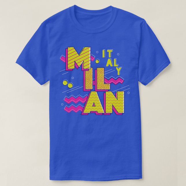 Retro 90s Milan Italy T-Shirt (Design Front)