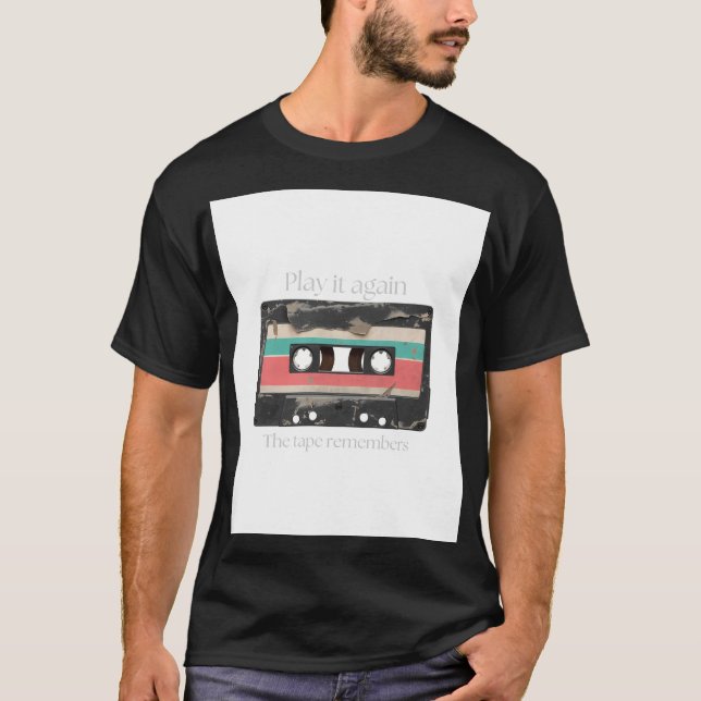 Retro 90s Music Black Streetwear T-shirt (Front)