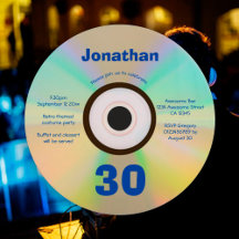 Retro 90s Music Themed 30th Birthday Party Faux CD