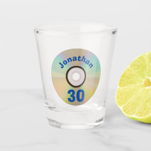 Retro 90s Music Themed 30th Birthday Party Faux CD Shot Glass