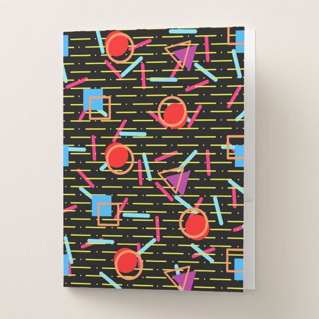 Retro 90s Nostalgic Pocket Binder Folder  (Front)