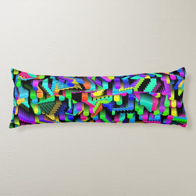 RETRO 90S PATTERN BODY PILLOW (Front)