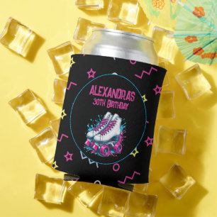 Retro 90's Roller Skating Birthday Party Can Cooler