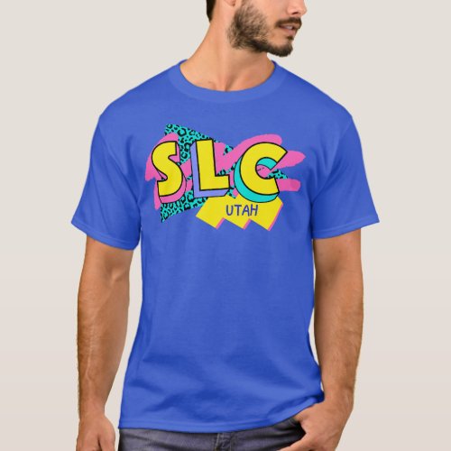 Retro 90s Salt Lake City SLC Rad Memphis Style 90s T_Shirt