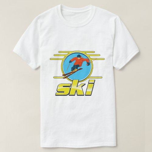 Retro 90s ski logo T_Shirt