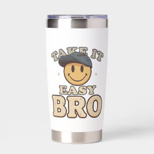Retro 90s Smiley with a Hat Insulated Tumbler