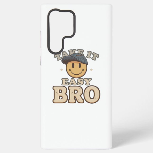 Retro 90s Smiley with a Hat Samsung Galaxy Case (Back)