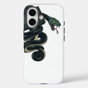 Retro 90s Snake Wrapped Around VHS Tape iPhone 16 Case