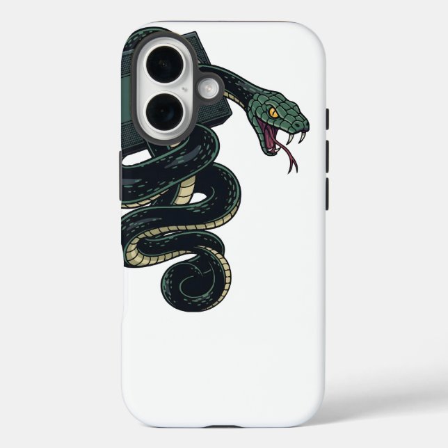 Retro 90s Snake Wrapped Around VHS Tape Case-Mate iPhone Case (Back)