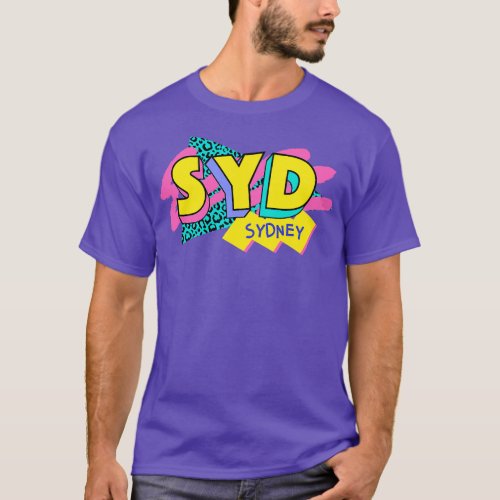 Retro 90s Sydney SYD Rad Memphis Style 90s Vibes T_Shirt