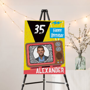 Retro 90's TV Birthday Party Foam Board
