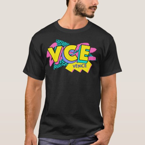 Retro 90s Venice VCE Rad Memphis Style 90s Vibes T_Shirt