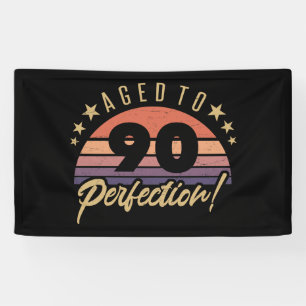 Retro 90th Birthday Humor Banner