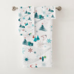 Retro A Go-Go Christmas Bath Towel Set
