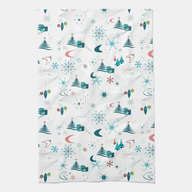 Retro A Go-Go Christmas Kitchen Towels (Vertical)