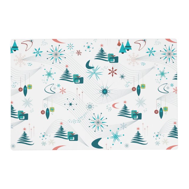 Retro A Go-Go Christmas Placemat (Front)