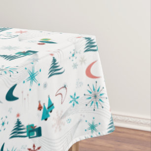 Retro A Go-Go Christmas Tablecloth