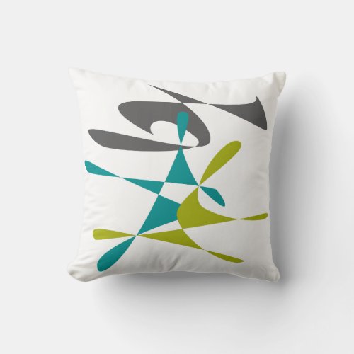 Retro Abstract 3 Throw Pillow