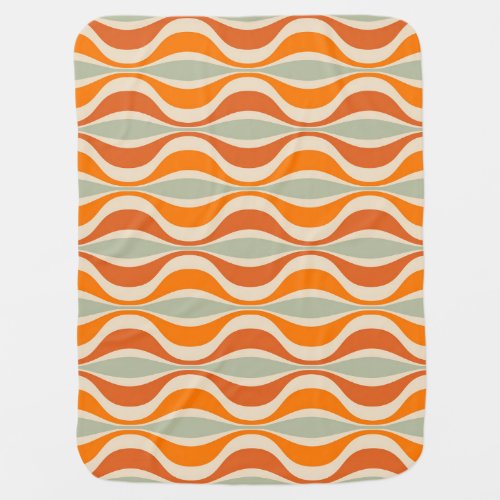 Retro Abstract 50s_60s Seamless Style Baby Blanket