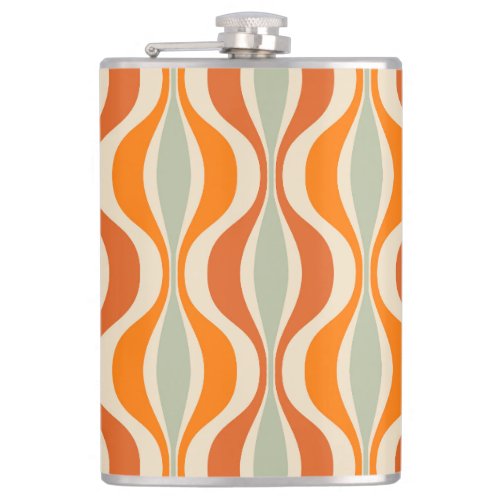 Retro Abstract 50s_60s Seamless Style Flask