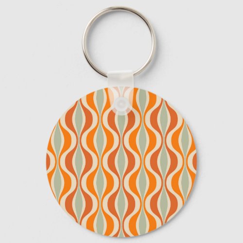 Retro Abstract 50s_60s Seamless Style Keychain