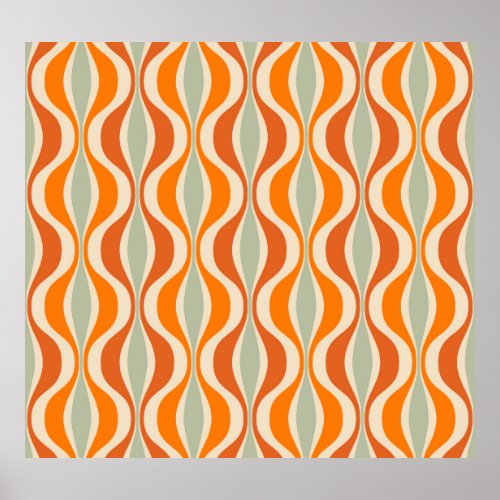 Retro Abstract 50s_60s Seamless Style Poster