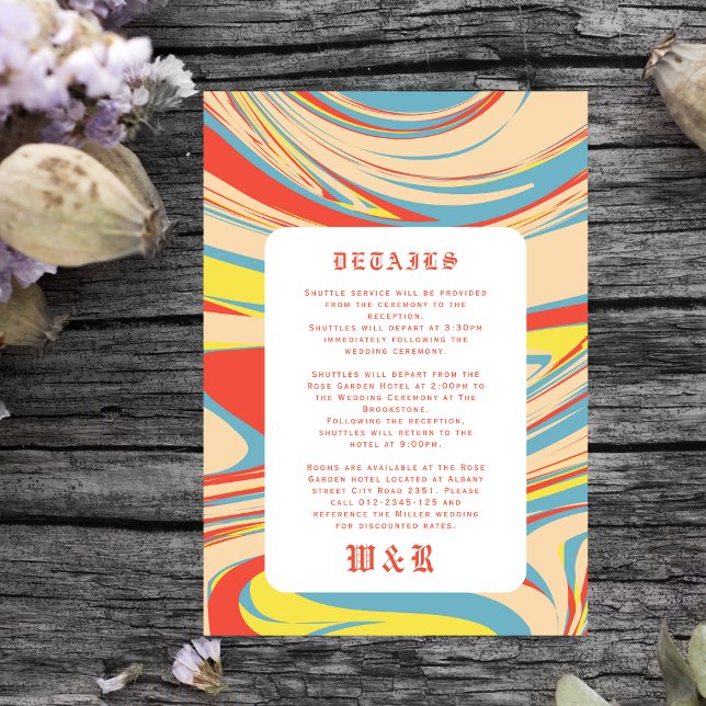 Retro Abstract Art Pattern Old English Enclosure Card (Creator Uploaded)