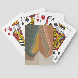 Retro Abstract Art Print Customize Product Poker Cards