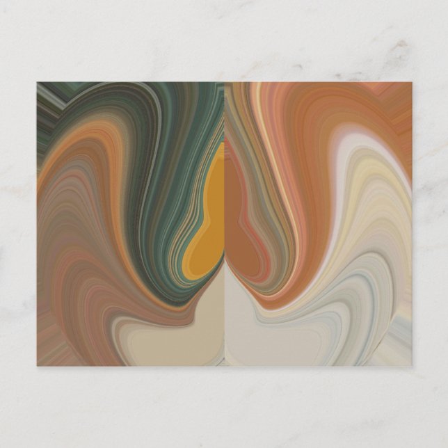 Retro Abstract Art Print Customize Product Postcard (Front)