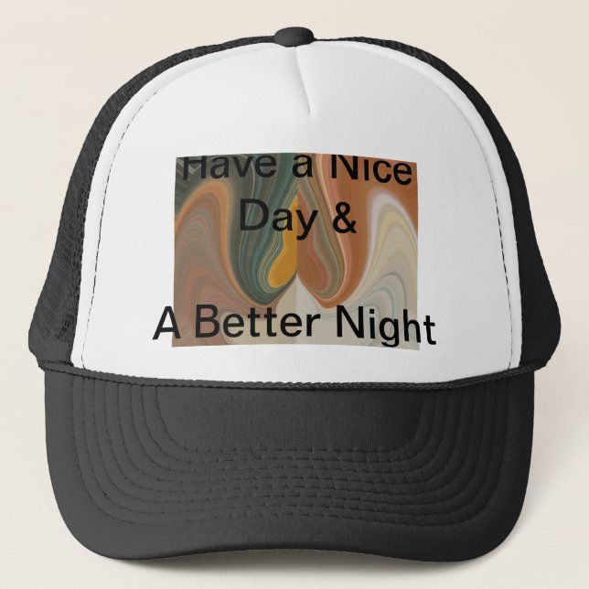 Retro Abstract Art Print Customize Product Trucker Hat (Front)