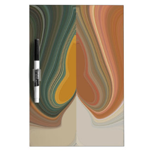 Retro Abstract Art Print Dry-Erase Board