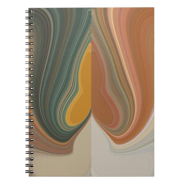 Retro Abstract Art Print Notebook (Front)
