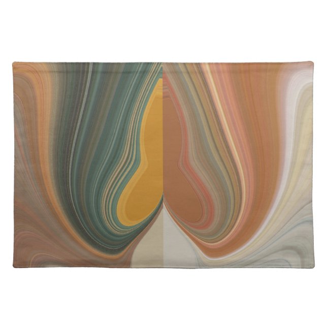 Retro Abstract Art Print Placemat (Front)