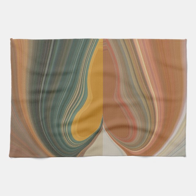 Retro Abstract Art Print Towel (Horizontal)