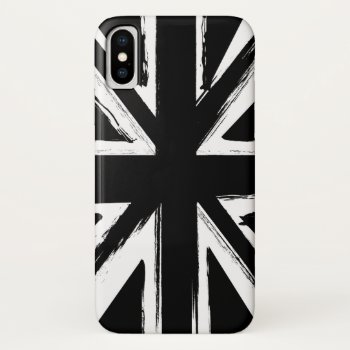 Retro Abstract Black Union Jack Design Iphone X Case by Auslandesign at Zazzle