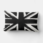 Retro Abstract Black Union Jack Design Lumbar Pillow at Zazzle
