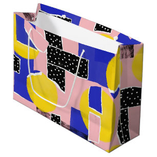 Retro Abstract Brushstroke (10) Large Gift Bag