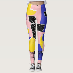 Retro Abstract Brushstroke (10) Leggings