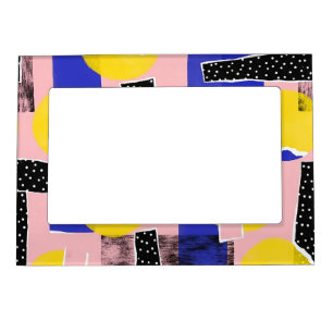 Retro Abstract Brushstroke (10) Magnetic Frame