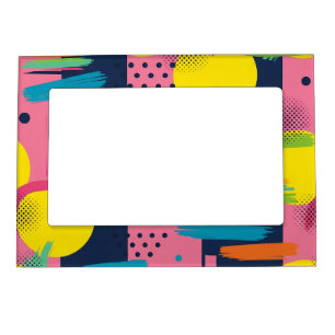 Retro Abstract Brushstroke (11) Magnetic Frame