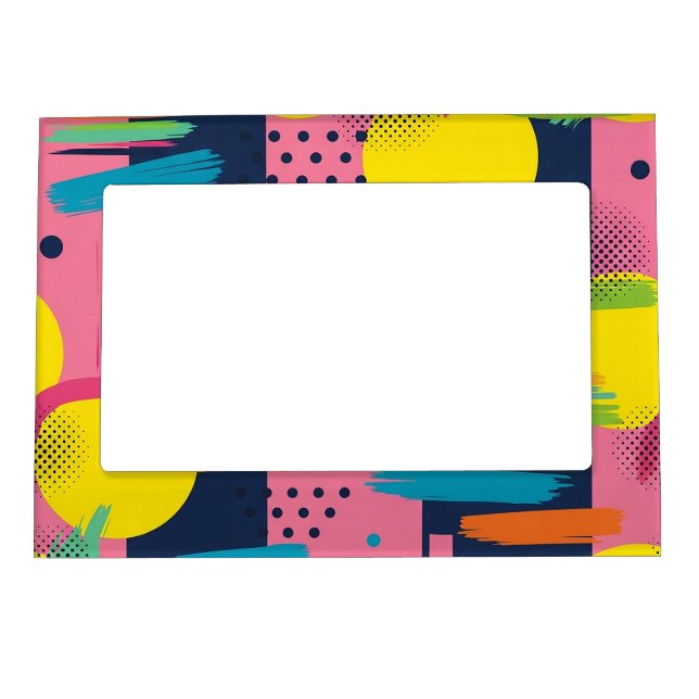 Retro Abstract Brushstroke (11) Magnetic Frame (Front)