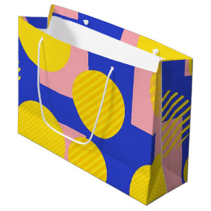 Retro Abstract Brushstroke (13) Large Gift Bag