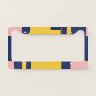 Retro Abstract Brushstroke (14) License Plate Frame