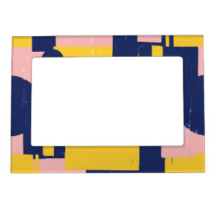 Retro Abstract Brushstroke (14) Magnetic Frame